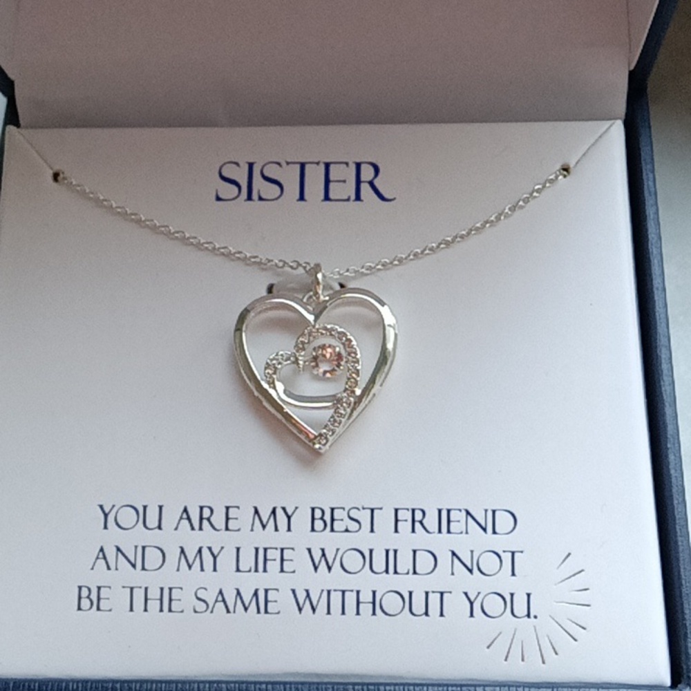 Sister Necklace Kohls Brilliance New in Box Swarovski Crystal